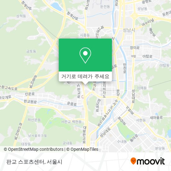 판교 스포츠센터 지도