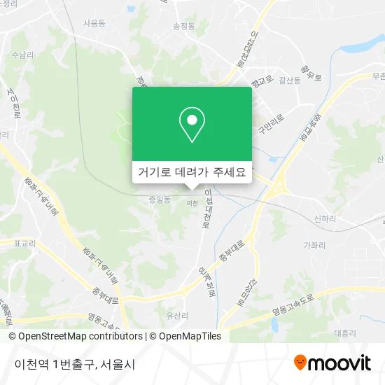 이천역 1번출구 지도