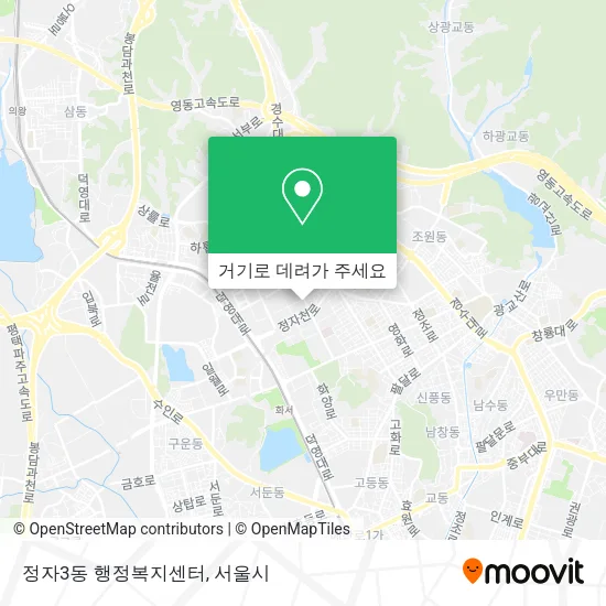 정자3동 행정복지센터 지도