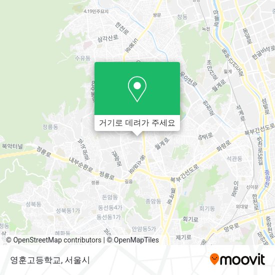 영훈고등학교 지도