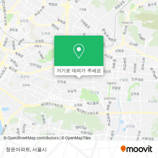 청운아파트 지도