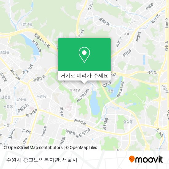수원시 광교노인복지관 지도