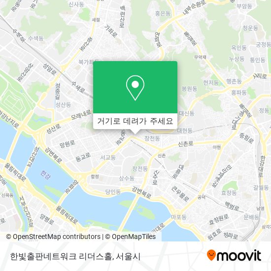 한빛출판네트워크 리더스홀 지도