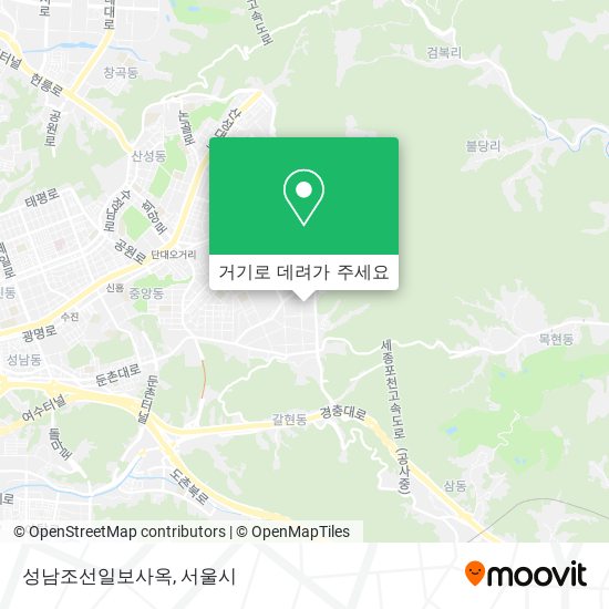 성남조선일보사옥 지도