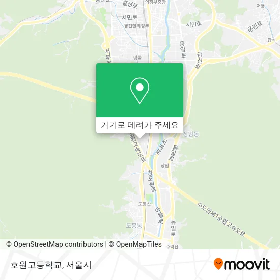 호원고등학교 지도