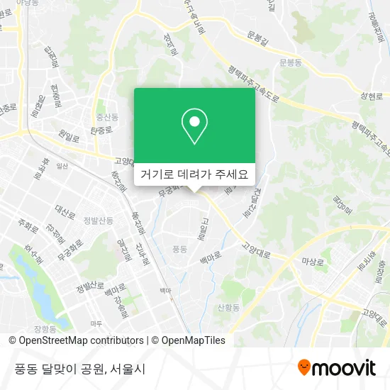 풍동 달맞이 공원 지도