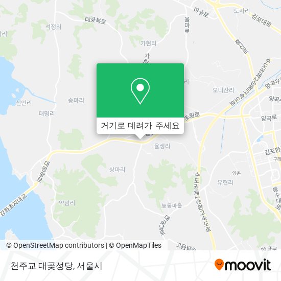 천주교 대곶성당 지도