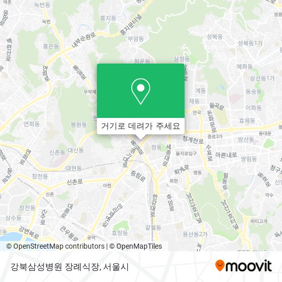 강북삼성병원 장례식장 지도