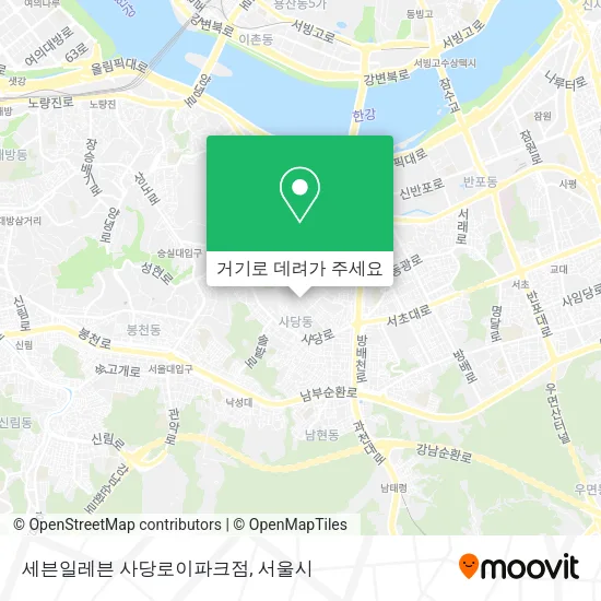 세븐일레븐 사당로이파크점 지도