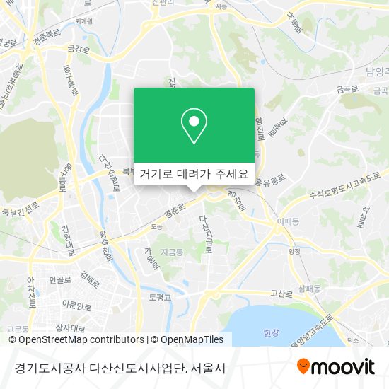 경기도시공사 다산신도시사업단 지도