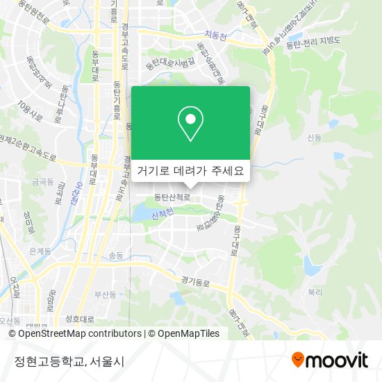 정현고등학교 지도