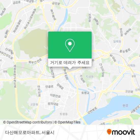 다산해모로아파트 지도