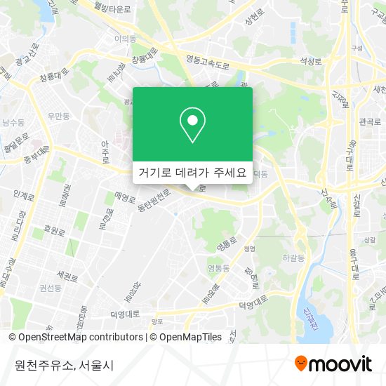 원천주유소 지도