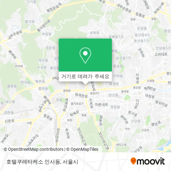 호텔쿠레타케소 인사동 지도
