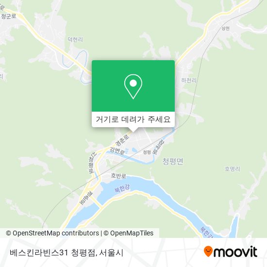 베스킨라빈스31 청평점 지도