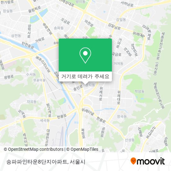 송파파인타운8단지아파트 지도