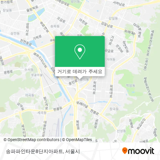 송파파인타운8단지아파트 지도