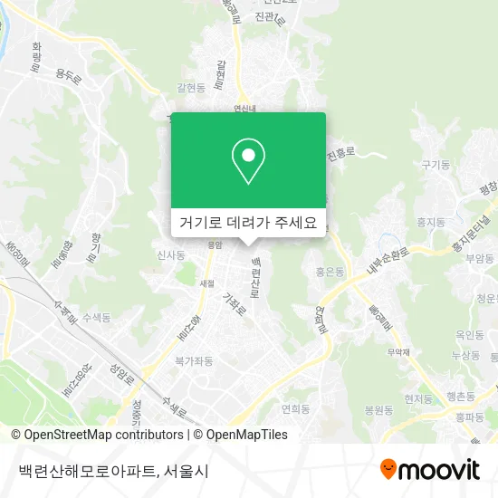 백련산해모로아파트 지도