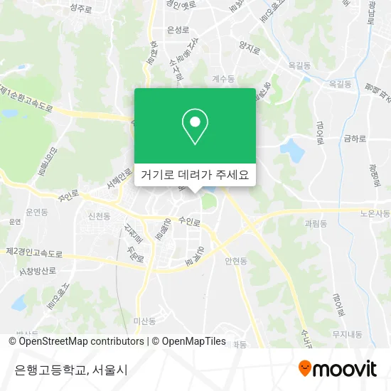 은행고등학교 지도