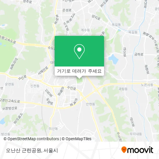 오난산 근린공원 지도