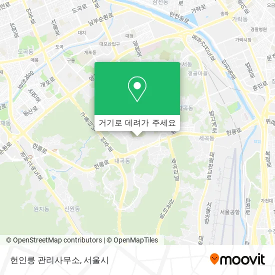 헌인릉 관리사무소 지도