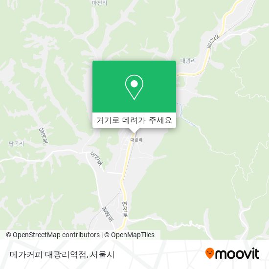 메가커피 대광리역점 지도