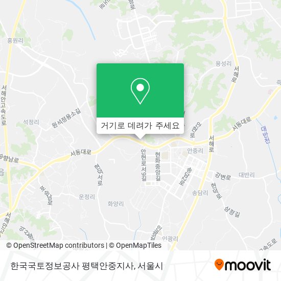 한국국토정보공사 평택안중지사 지도