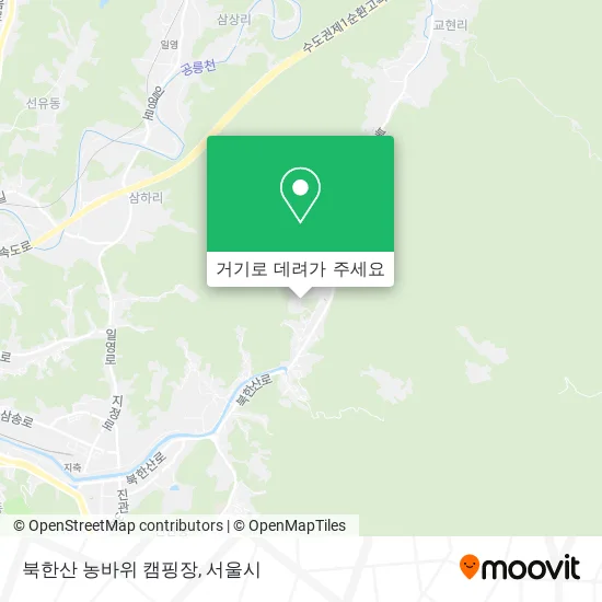 북한산 농바위 캠핑장 지도