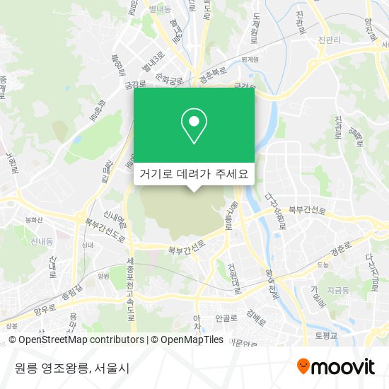 원릉 영조왕릉 지도
