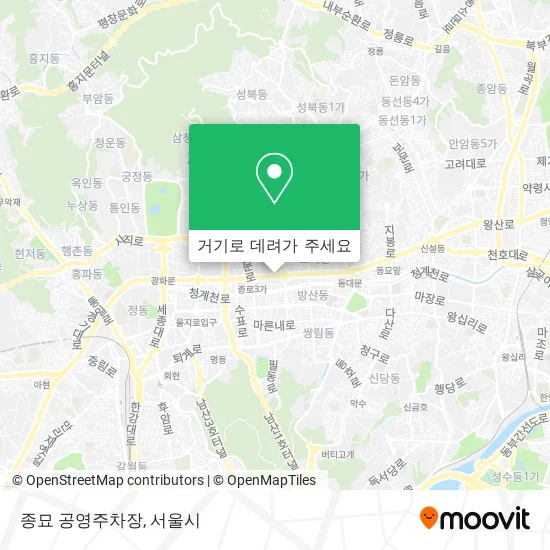 종묘 공영주차장 지도