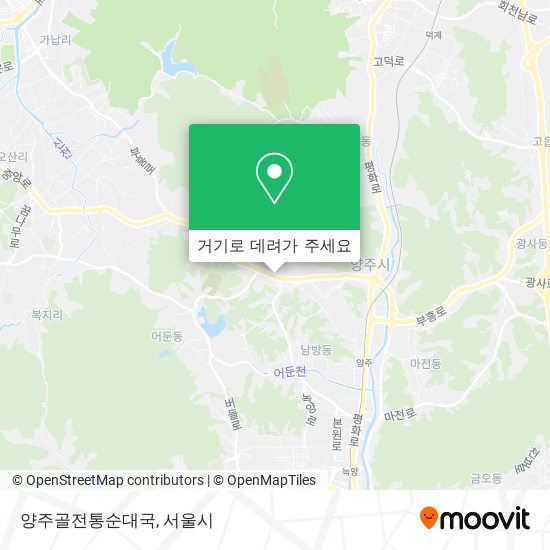 양주골전통순대국 지도