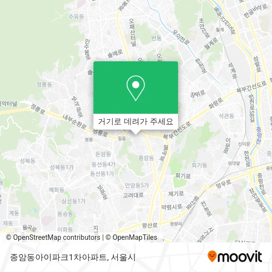 종암동아이파크1차아파트 지도