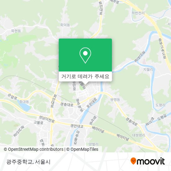 광주중학교 지도