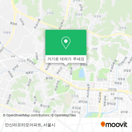 안산라프리모아파트 지도