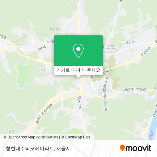 창현대주피오레아파트 지도