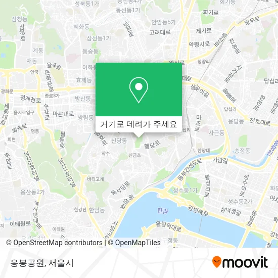 응봉공원 지도