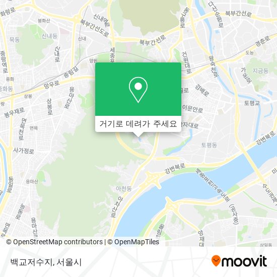 백교저수지 지도