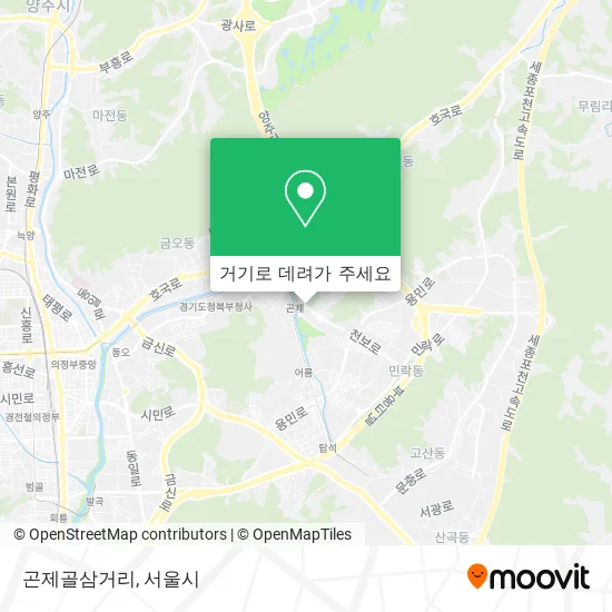 곤제골삼거리 지도