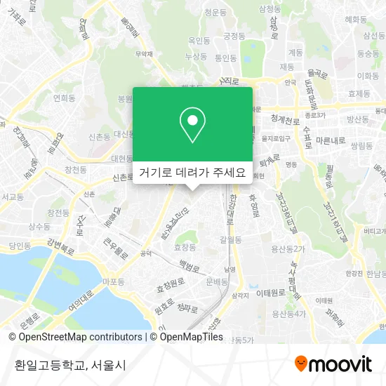 환일고등학교 지도
