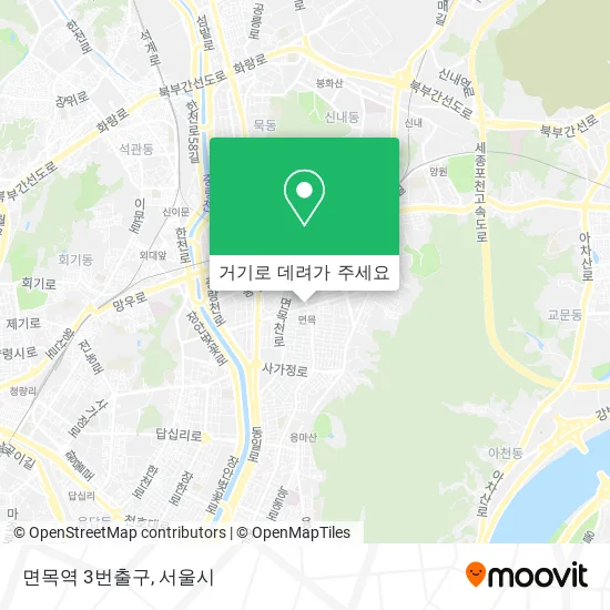 면목역 3번출구 지도