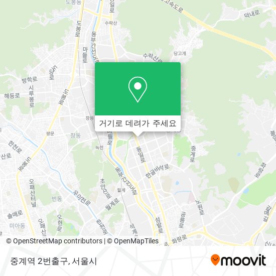 중계역 2번출구 지도