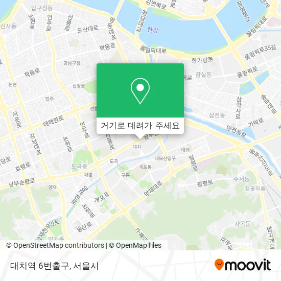 대치역 6번출구 지도
