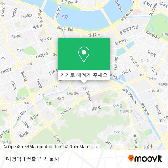 대청역 1번출구 지도