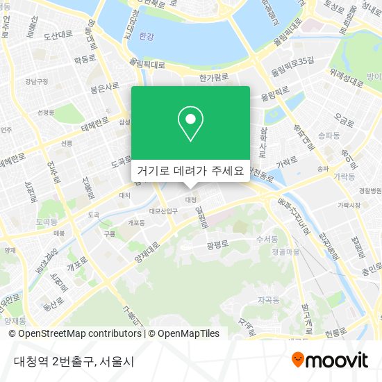 대청역 2번출구 지도