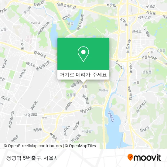 청명역 5번출구 지도