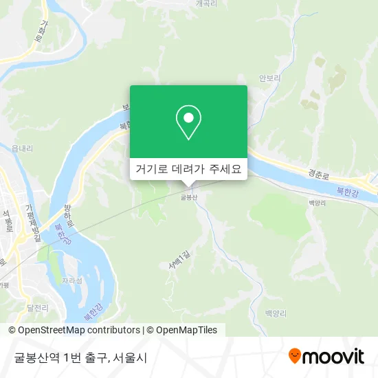 굴봉산역 1번 출구 지도