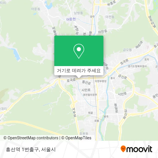 흥선역 1번출구 지도