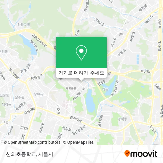 산의초등학교 지도