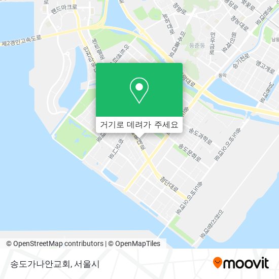 송도가나안교회 지도