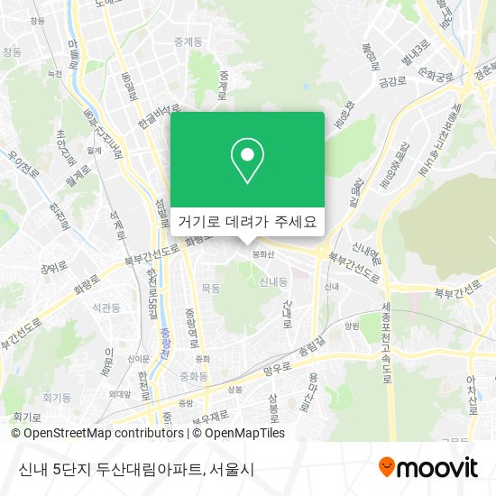 신내 5단지 두산대림아파트 지도